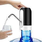 Wasserflaschen Pumpe,Universal Elektrischen Trinkwasserpumpe,USB-Ladekabel,Tragbarer Elektrischer Wasserspender,für Zuhause,Büro und Outdoor Schw