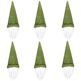 6 stücke Weihnachtszwerge Weinflasche Abdeckung Strick Santa Claus Flasche Taschen Pullover Weinflasche Topper Cover mit weißem Bart Für Weihnachtsfeierdekorationen WTZ012 (Color : Green (6pcs))