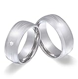 Juwelier Schönschmied - Unisex Partnerringe Trauringe Freundschaftsringe Hochzeitsringe Nandala Edelstahl Zirkonia 58-64 136HDac - Kostenlose Wunschgravur mit AMAZON KONFIGURATOR online gestalten!