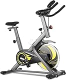 ANCHEER Indoor Heimtrainer, Hometrainer stufenlose Widerstandseinstellung mit APP-Verbindung Pulsmesser großes Trägheit Schwungrad Benutzergewicht bis 150kg