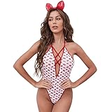 Zhiyao Valentinstag Sexy Rotlippiges Kostüm Damen Frauen Lingerie Dessous-Sets Babydolls Versuchung Cosplay Rollenspiele Pflegeuniformen Krankenschwester Kostüm U