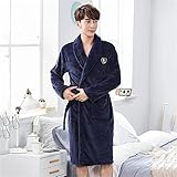 Bademäntel Männer Warme Robe Nachtwäsche Verdicken Korallen Fleece Nachthemd Winter Plus Size Nachtwäsche Casual Flanell Kimono Kleid Home Kleidung C L