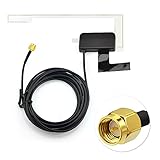 Bingfu DAB+ Autoradio Antenne SMA Stecker Adapter Windschutzscheibe Antenne mit 3m 9.8ft Verlängerungskabel Kompatibel mit DAB+ Autoradio Pioneer Kenwood Sony Pure Jvc Alpine MEHRWEG