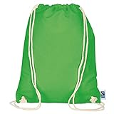 MyShirt Turnbeutel aus Fairtrade Baumwolle 38cm x 46cm Rucksack Sportbeutel, Farbe:maigrü