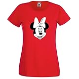 Youth Designz Damen T-Shirt Modell Mouse Mini Minnie - Rot L
