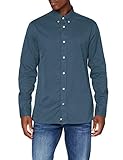 Tommy Hilfiger Herren Fine Twill Shirt Hemd, Charcoal Blue, XL