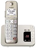 Panasonic KX-TGE260GN Schnurlostelefon mit Anrufbeantworter (Bis zu 1.000 Telefonnummern sperren, übersichtliche Schriftgröße mit starkem Kontrast , extra lauter Hörer, Voll-Duplex Freisprechen)