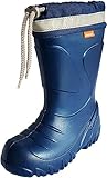 demar. Kinder Mädchen Jungen Gummistiefel Wolle gefüttert Regenstiefel leichtes Eva Material Blau 30/31 EU