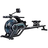 skandika Wasser Rudergerät Nemo IV/V, Water Ruderzugmaschine mit regulierbaren Wasserwiderstand, Double-Slide-Konstruktion | Rower mit Multi-Funktionen Computer + Tablet-Halterung (Nemo V)