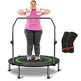 CLORIS 101,6 cm faltbares Fitness-Trampolin, Mini-Rebounder mit verstellbarem Schaumstoff-Griff, für Kinder und Erwachsene, für drinnen und draußen, Fitness, Körperübung, maximale Belastung 180 kg