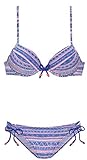 Buffalo Damen Push Up Bügel Bikini (Blau, 38A)