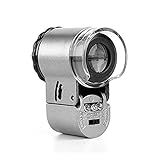 ATYTY Lupe, tragbares Mini-Mikroskop mit Licht HD-Zoom Pocket Size Handmikroskopen for Jewelers Ey