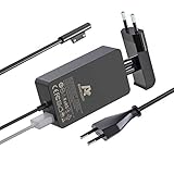 Surface Pro 4 Surface Laptop Netzteil Ladegerät, 44W 15V 2.58A Adapter for Microsoft Surface Pro Surface Laptop Surface Pro 3 & Pro 4 Surface Book mit 6ft Netzkabel inkl. eine Trag