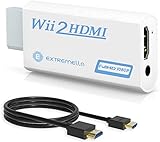 Extremella Wii zu HDMI Adapter mit HDMI Kabel, HDMI Konverter für Wii, Wii auf HDMI Anschluss 720P 1080P 60Hz Video & 3,5mm Audio Ausgang (Weiß)