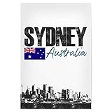 artboxONE Poster 30x20 cm Städte Sydney Skyline minimalistisch - Bild australien Flagge op