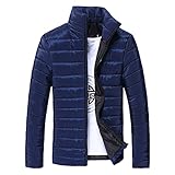 Orgrul Herren Steppjacke in Daunenjacken-Optik mit Kapuze, Gefütterte Jacke Sportliche Übergangsjacke Herrenjacke Leichte Winterjacke Modische Jacke für Männer 1C11 (XXXL, Marine)