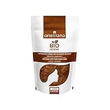 Orientana BIO HENNA Haarfarbe Haselnuss - 100% Vegan Natural Bio Pulver für langes Haar - Eine Dauerhafte Braune Pflanzenhaarfarbe Die Dem Haar Fülle Verleiht, 100g