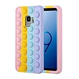 Fidget Toys Handyhülle für Galaxy S9, Clysburtuony Funny Silikon Push Pop Bubble Schutzhülle für Samsung Galaxy S9 (Farbe, Galaxy S9)