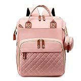 Babytasche, Rucksack, große Kapazität, multifunktional, Schultertasche, Wickelrucksack, tragbare Babytasche, separate Aufbewahrung, Pink New 01, Larg