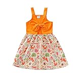 RMBLYfeiye Kinder Baby Mädchen Prinzessin ärmellos Kleid Stricken Ribbed Blume Kleid Bow-knot aushöhlen Spleißen Kleid für Hochzeit Geburtstag Party