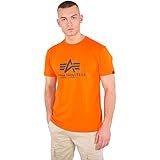 ALPHA INDUSTRIES Basic Logo Shirt (M, Orange)