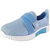 YOUQQI Freizeitschuhe Damen Casual Slip On Sportschuhe Atmungsaktive Mesh Sportschuhe Freizeit Leichtgewicht Sportschuhe Bequem Sneakers Outdoor rutschfeste F