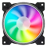 GeekerChip 120mm lüfter,120mm lüfter pwm,120 mm Gehäuselüfter optimiert für statischen Druck, Case Fan, besonders leise- Schw