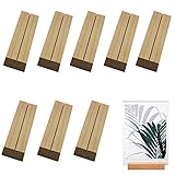 8pcs Holz Kartenhalter, Naturholz Tischkartenhalter aus Holz, Desktop Holzsockel, Holztisch Tischkartenständer Party-Tischnummer-Clip für Hochzeitsempfang, Home Office (10 * 3 * 2 cm)