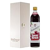 Mackenstedter Sauer Kirsch Likö mit Geschenk-Holzk