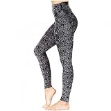 Nahtlose Damen-Yoga-Leggings, gerüschte Hüfte, hohe Taille, dehnbare Hose für Workout, Joggen, Fitnessstudio, Yoga, Frauen, Nacktes Gefühl, Yogahose, Leopardenmuster, Fitness, Lauf-Leggings, grau, M