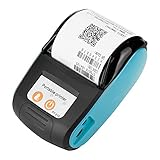 Mobiler 58 mm Bluetooth-Thermodrucker, tragbarer drahtloser persönlicher Gelddrucker mit Thermodruckpapier und Geschenk-Lederhülle, kompatibel mit Android iOS Windows für kleine Unternehmen ESC/POS