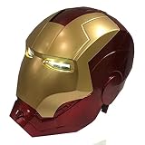 PRETAY Iron Man Avengers Mask Iron Man Helm Avengers 1/1 Toy Modell Maske Halloween Film Cosplay Kostüm Requisiten The Avengers Marvel Legends (Color : Red, Size : L(55CM))