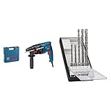 Bosch Professional Bohrhammer GBH 2-20 D (650 Watt, Bohr-Ø Beton max: 20 mm, SDS-plus, im Koffer)+Bosch Pro 5tlg. Hammerbohrer-Set SDS-Plus-5