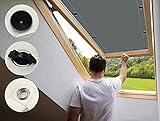 Thermo Sonnenschutz für Dachfenster48x93cm Anti UV-Wärmedämmung, Verdunkelungsrollo ohne Bohren Sonnenschutzfolie Aussen für Velux Oberlichter -Dunkelg