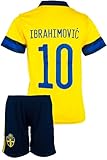 StoneMale 2021 Schweden Heim Zlatan Ibrahimović #10 Kinder Trikot Europäische Nationalmannschaften (140, 6-7 Jahre)