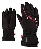 Ziener Mädchen LULA AS GIRLS glove junior Ski-handschuhe / Wintersport | wasserdicht, atmungsaktiv, schwarz (black), 6.5