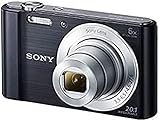 Sony DSC-W810 Digitalkamera (20,1 Megapixel, 6x optischer Zoom (12x digital), 6,8 cm (2,7 Zoll) LC-Display, 26mm Weitwinkelobjektiv, SteadyShot) schw