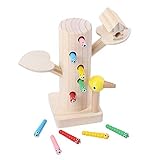 Yifuty Kinder Specht Insekten-Fang Spielzeug 1-2-3 Jahre alt 6 Baby Puzzle Angelspiel for Jungen und Mädchen Insekten zu fang