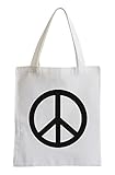 PEACE RETRO HIPPIE FLOWER POWER 60er 70er Juteb