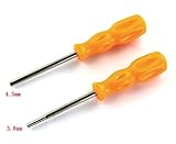 3,8 mm 4,5 mm Sicherheitsschraubendreher-Bit-Set für NGC SFC N64 Wii MD Ersatz, 2 Stück, Orang