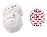 Jeising GS506 G 2er Set Rauchmelder KRIWAN zertifiziert EN14604 mit 10 Jahres Batterie inkl. 2 x Magnetbefestigung 3M Premium selbstkleb