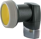 SCHWAIGER -319- Single LNB mit Sun Protect, 1-Fach, digital (1 Teilnehmer), extrem hitzebeständige LNB Kappe, Einsatz mit Satellitenschüssel, multifeed-tauglich mit Wetterschutz, vergoldete Kontak