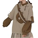 RKaixuni Damen Teenager Frauen Mädchen Kawaii Bear Hoodie, Kapuzenpullover Große Größen mit Kordelzug Anime Sweatshirt Langarmshirt Winterjacke Wintermantel, Drippy Hoodies, S-5XL