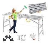 WAYKShop Gerüst -Arbeitsgerüst -Klappleiter -elastbarkeit bis 400 kg(Gürtelfalte),40 * 160