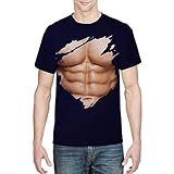 LUNULE Herren Tshirt 3D Druck T-Shirt Lustiges Gedrucktes Hemd Kurzarm Casual Tops Unisex T-Shirt 3D T