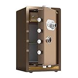 XiYou Safes Home Mechanisch,Feuerbeständiger Anti-Diebstahl-Sicherheitsschrank aus Stahl,80x45x38cm Artikelaufbewahrungsbox,Hotel/Bank/Firma (Schwarz)