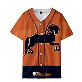 CTOOO 2018 Herren Damen 3D Druck Grey's Anatomy Shirts,Drucken Unisex T-Shirt, Jungen Shirt, Schwarz Baseball Uniform Loose Fit, XXL-XXXXL