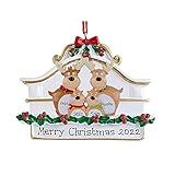 MRULIC Weihnachten Deko Elch HäNgende Ornamente Weihnachtsbaumschmuck Personalisierte Ornament Weihnachtsschmuck Weihnachtsmann Weihnachtliche Deko Weihnachten Geschenke(C)