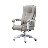 HUFFGOUT Einfacher und moderner Gaming-Stuhl mit 74 cm hoher Rückseite großer Sitz- und Neigungsfunktion Bürostuhl Leinenstoff Relax vollständig (Color : Khaki)