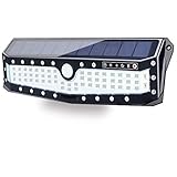 YQGOO LED-Solar-Bewegungssensor-Leuchte mit 4 Arbeitsmodi, USB-Lade-Gartenwandleuchte, Stromanzeige, Hakendesign für Camping-Sicherheit im Innen- und Außenbereich Außenbeleuchtung Solar-F
